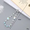 K3565 carrot heart bear phone charm-blue