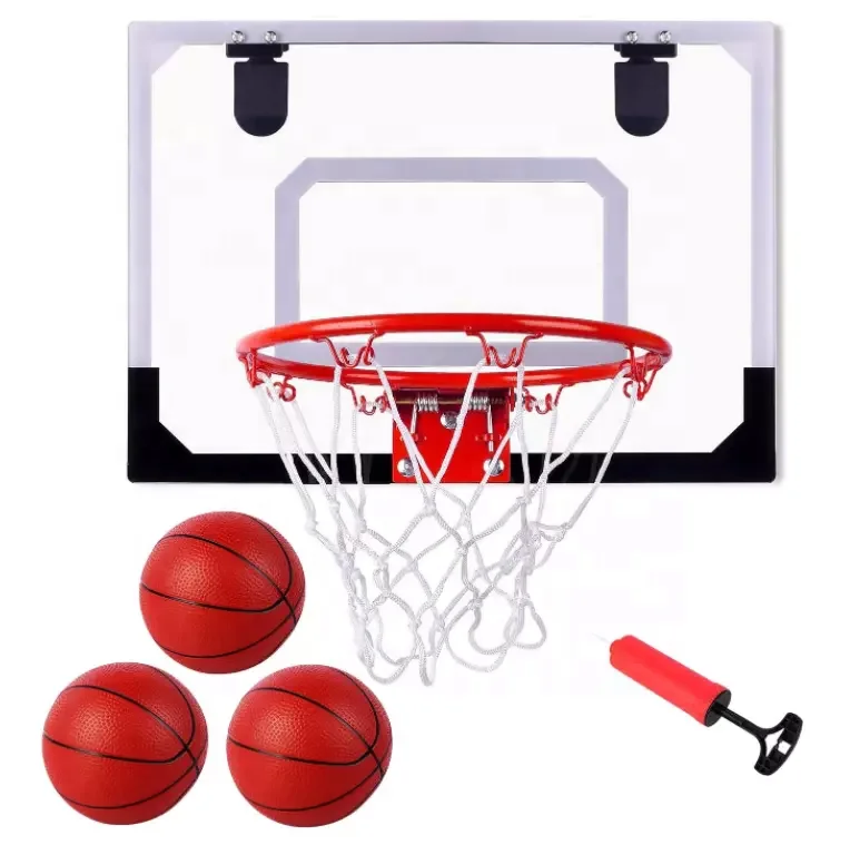 Portable Door Mini Basketball Hoop with Breakaway Spring Rim for Kids