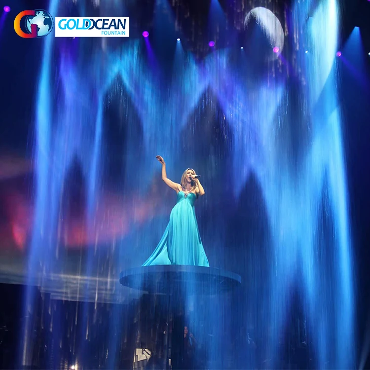 FREE New Design LED Light Waterfall Outdoor Water Wall Water Curtain