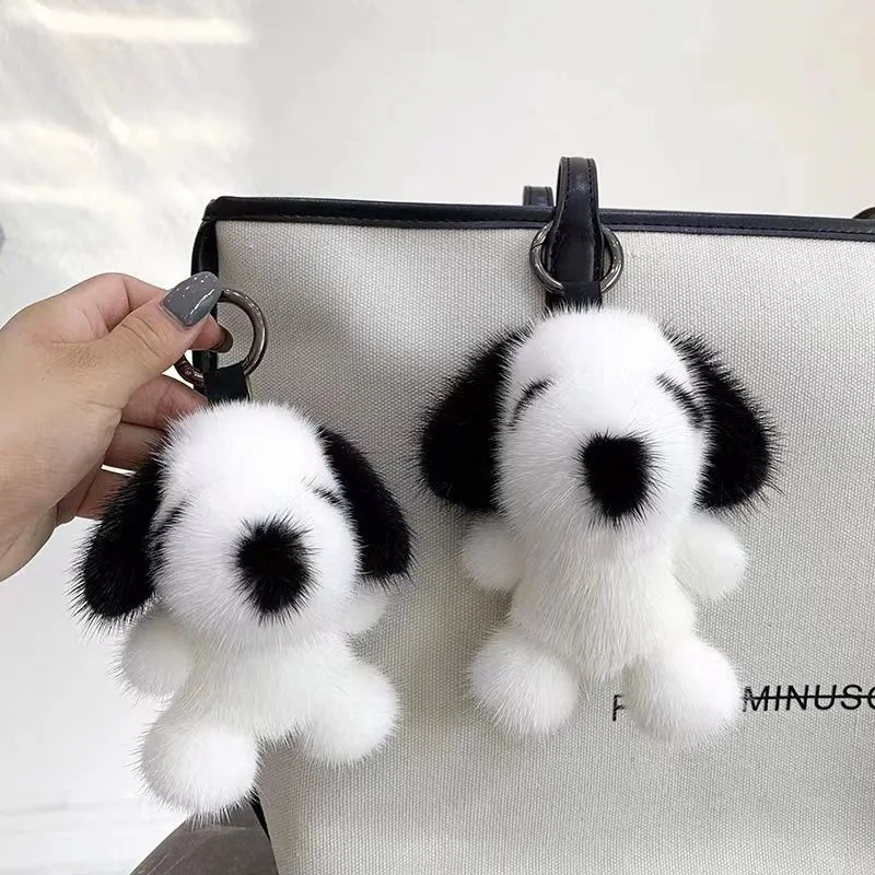 Mini Cartoon Puppy Artificial Mink Soft Plush Toy Wholesale Small Plush Toy With Special Backpack Pendant