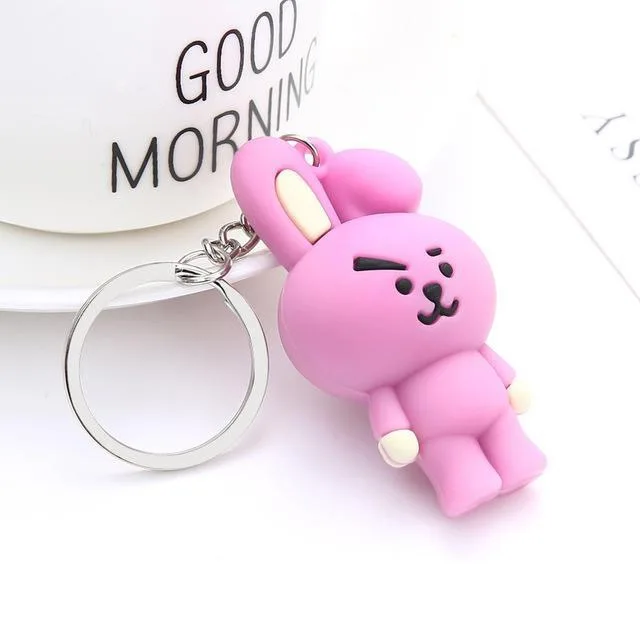 New Design Cartoon Pony Yellow Puppy Pink Rabbit Robot Key Chain ...