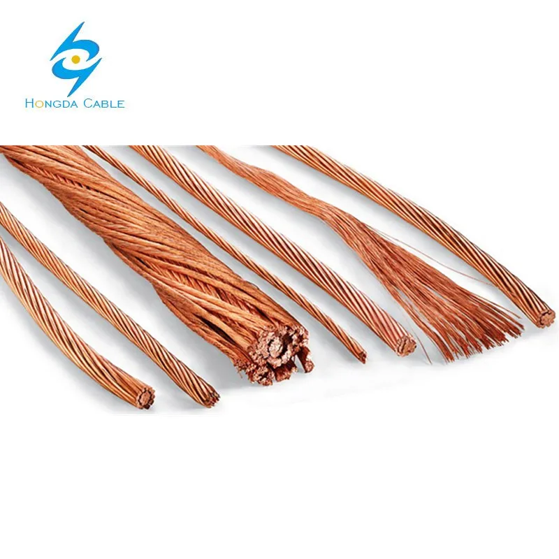 8 AWG 7 Stranded Bare Copper Conductor Soft Drawn Wire 87BCC