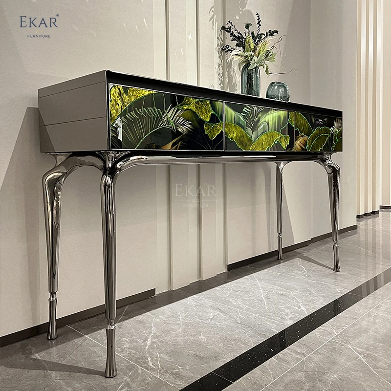 product elegant crystal art foyer cabinet transform your entryway hallway console tableluxury console table-61