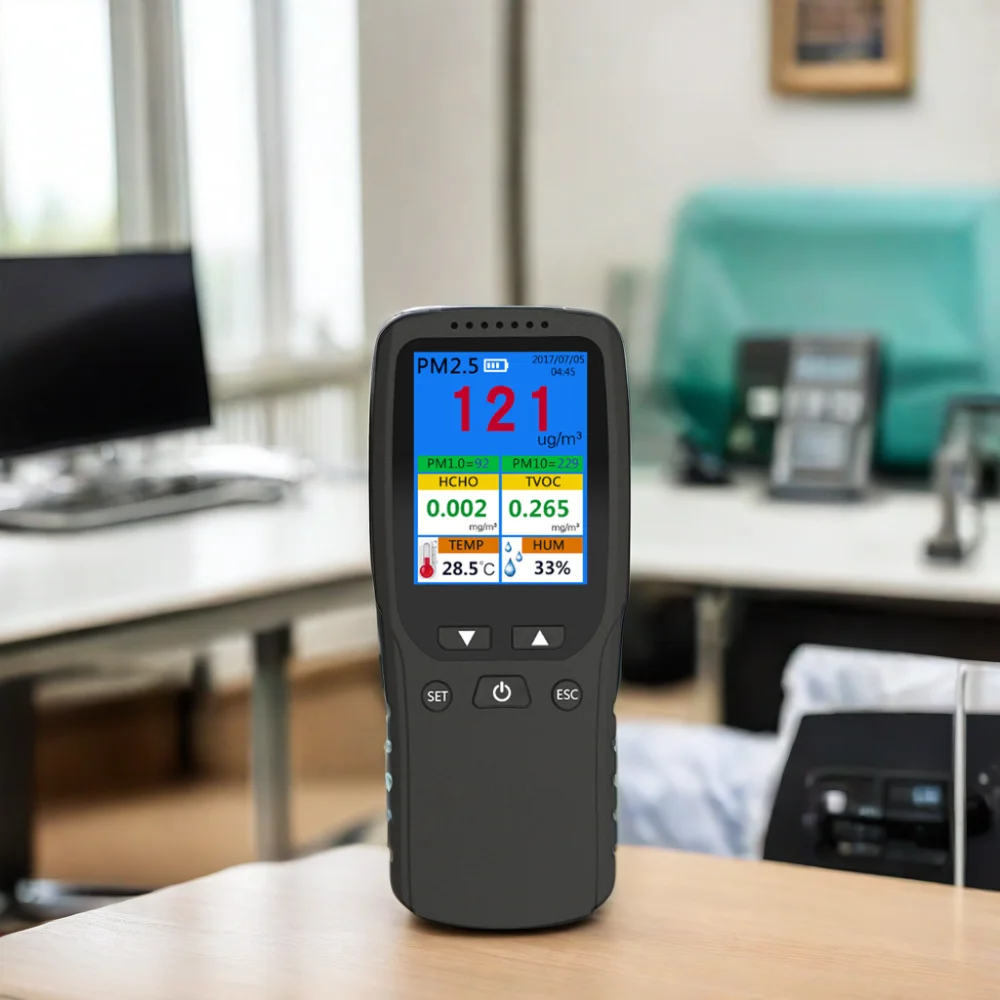 Capteur Qualité De L'Air Tout-en-Un RS485 Modbus - CO2, TVOC, HCHO, PM2.5, PM10, Température, Humidité