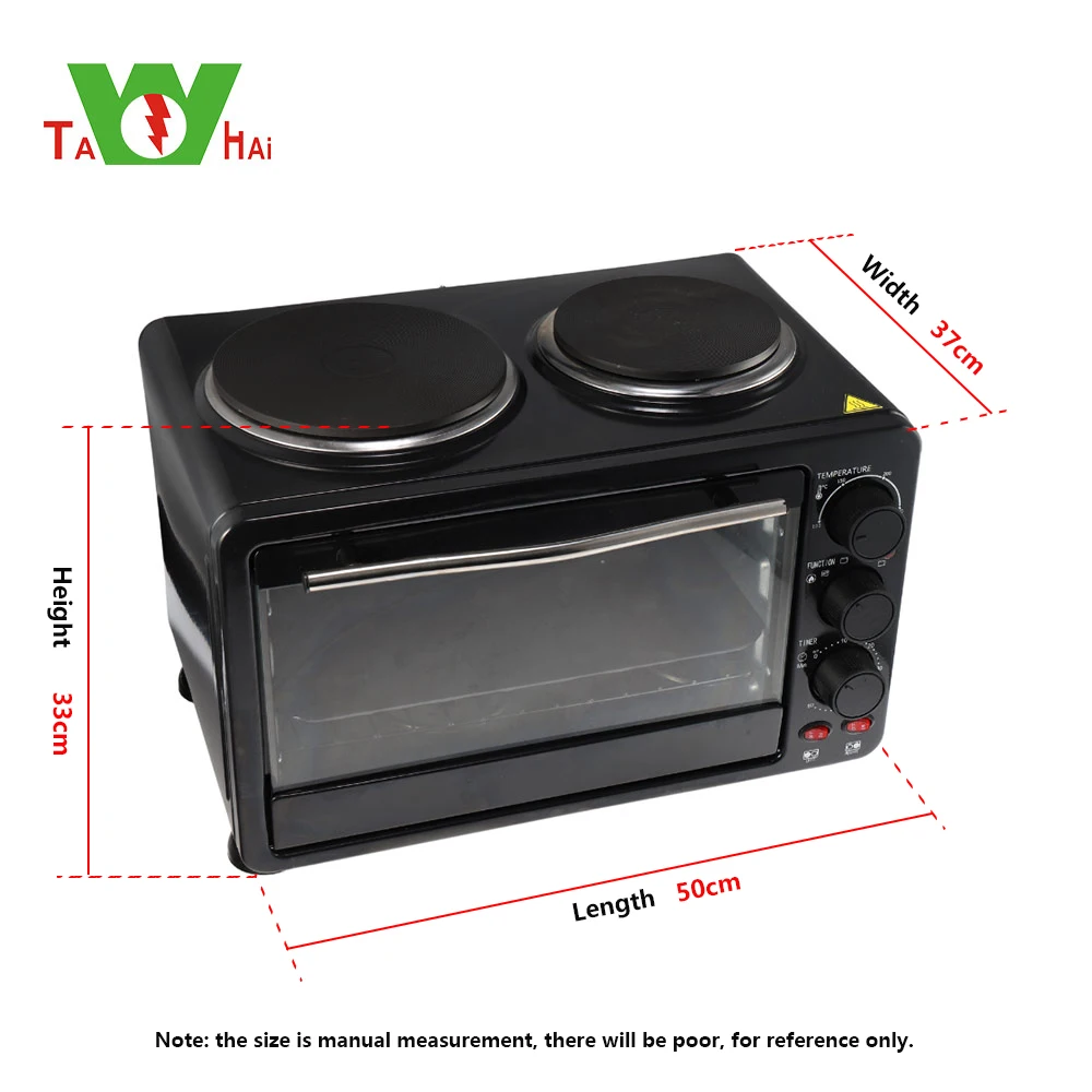 Portable Benchtop Electric Oven With Hot Plate Home Baking Toaster Mini