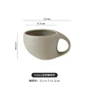 250ml crooked mug with wooden saucer