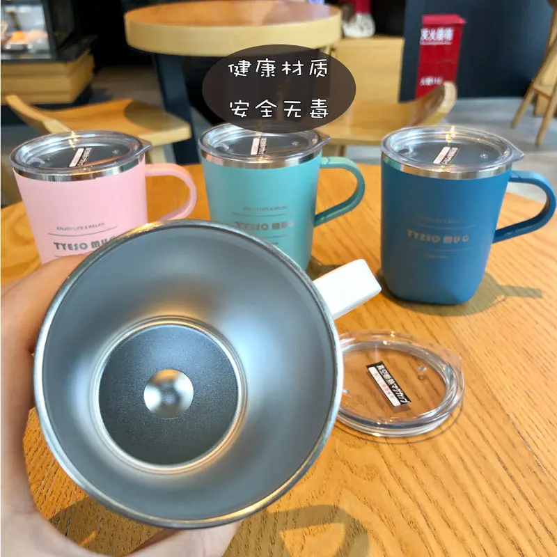 Tyeso 260ml Vacuum Insulated Coffee Mug Cup With Handle With Lid,Travel