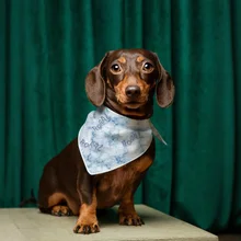 Fashion Style Dog Bandana Doggy Bandanas Polyester Print Cat Bibs Bandanas for Small Dogs and Puppies