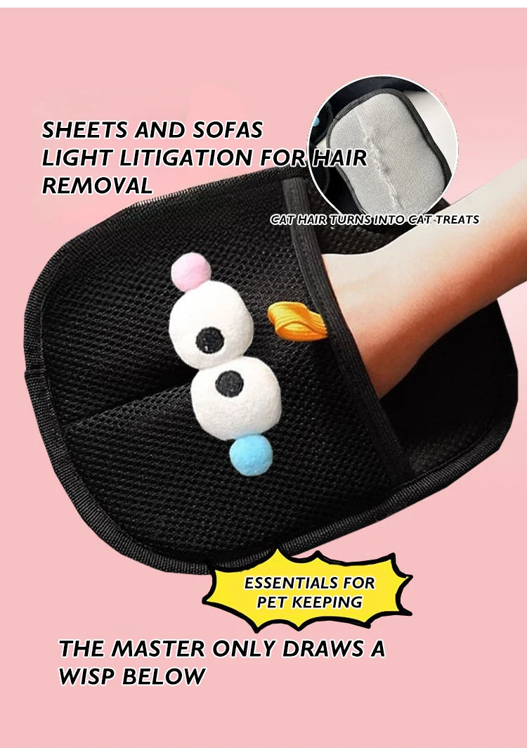 Pet Depilatory Gloves Electrostatic Dusting Gloves Bidirectional Bristles Household Sofa Electrostatic Depilatory Gloves manufacture