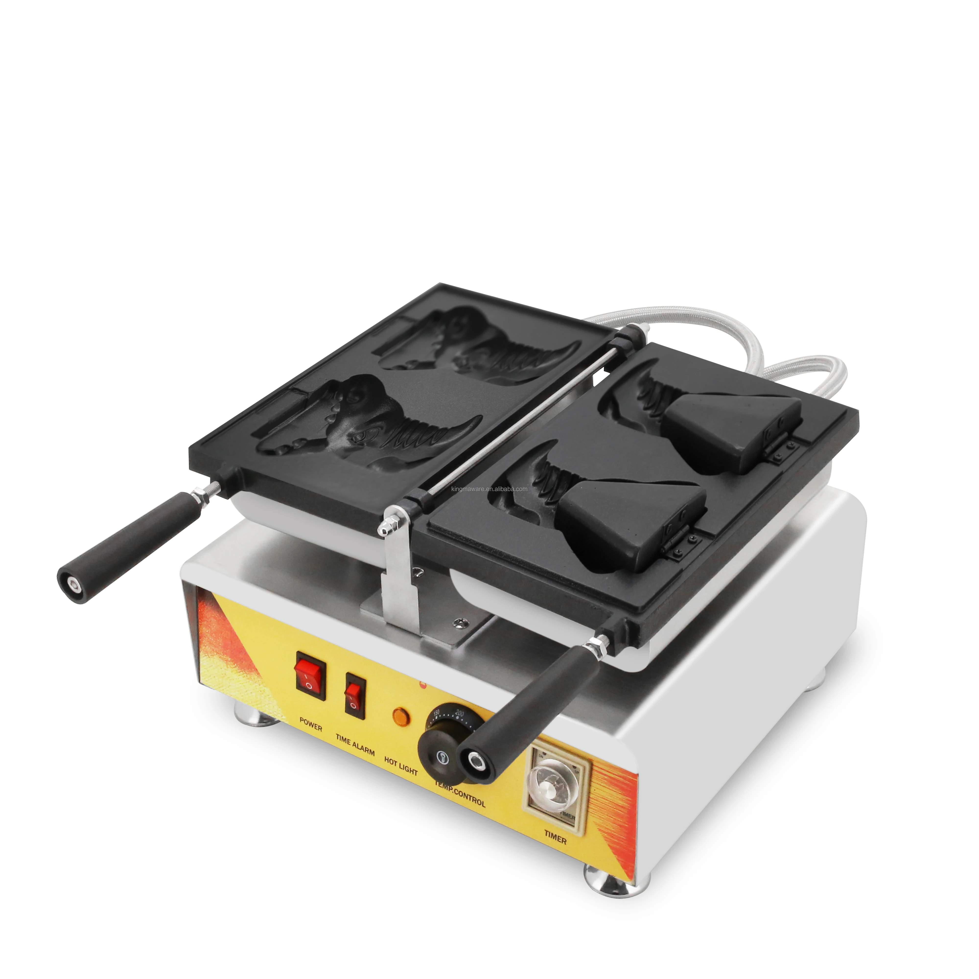 Street Food Usa /mexico Ice Cream Cone Waffle Maker Machine Big Crocodile Shape Taiyaki Machines