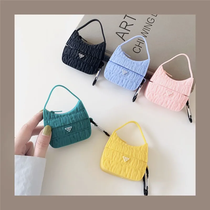 Мягкие силиконовые противоударные Роскошные Чехлы для Airpods 1 2 модная милая сумочка гарнитура чехол Pro защита от потери оптовая