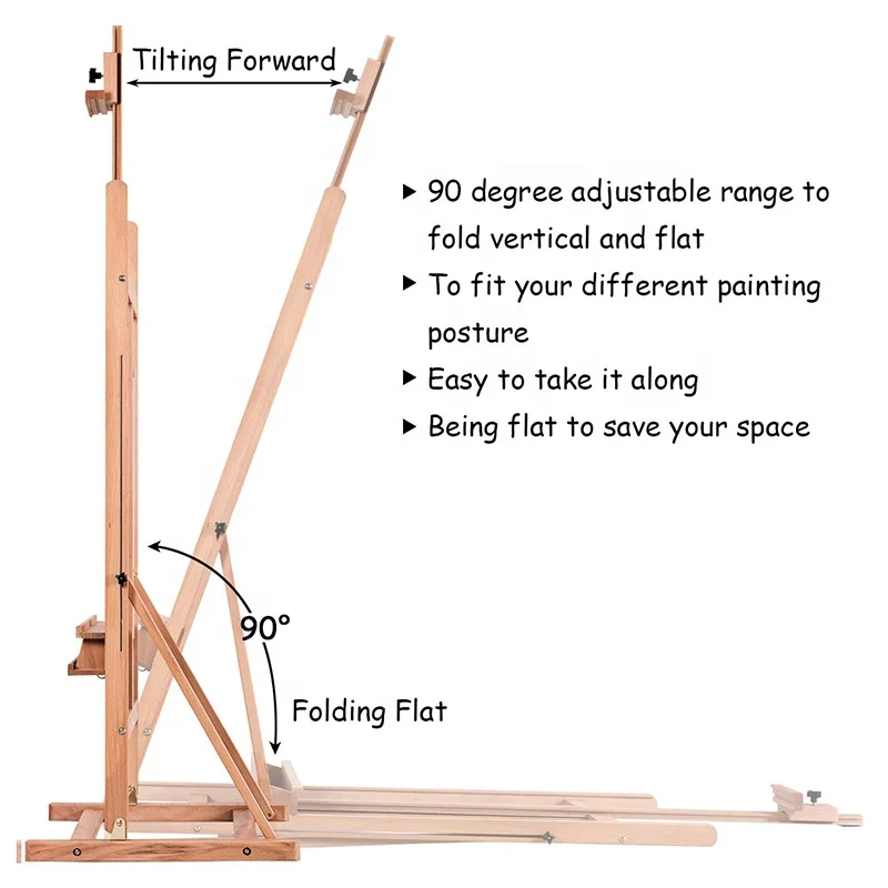 Деревянный мольберт H-Frame на заказ складной