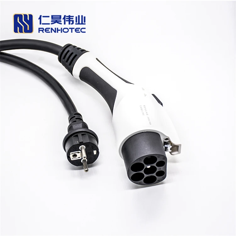 Charge with Car Electric 16A Plug Spring J1772 Reel 3 Mode Type1 Holder 32A Type2 Evse for 1 to Charger 2 Type Charging EV Cable