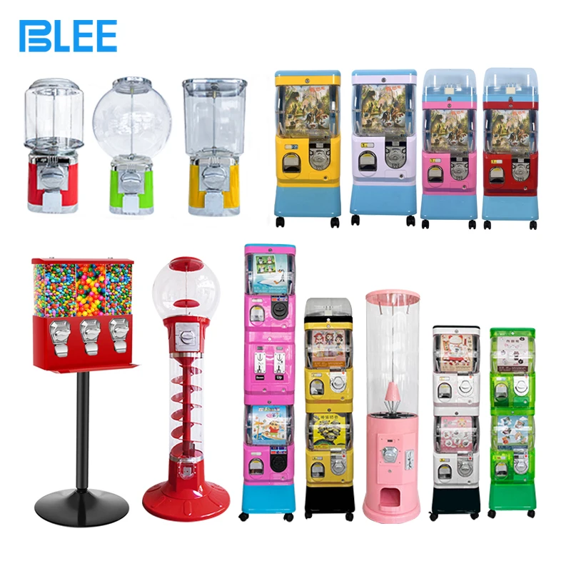 Commercial Candy Vending Machine Removable Coin Operated Canisters Triple Gumball Candy Machine Dispenser for Business