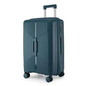 Luxury 20 24 28 Inch Sports Style Fashionable Spinner Trolley Suitcase with Lock and Drawbar PP Material