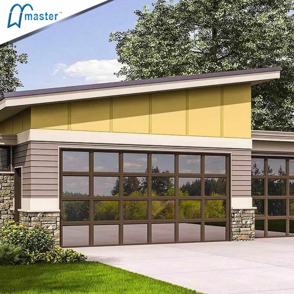 Fancy Frameless Mirror Tempered Glass Garage Doors for SALE
