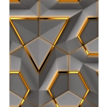 New Arrival Household PVC 3d Wallpaper Interior coating wall paper geometric pattern modern Wallpaper for home decor