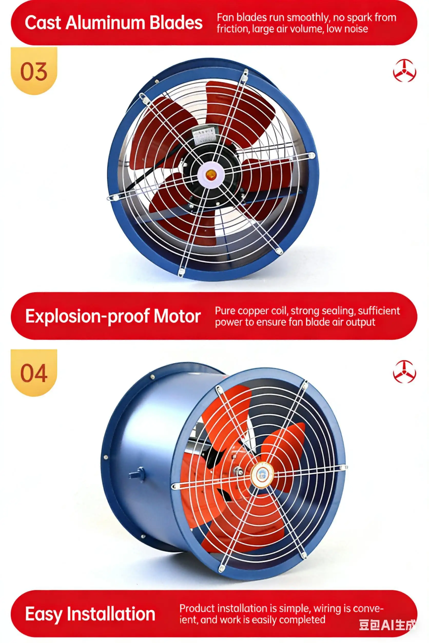 Axial Flow Fan, 100%, Copper, Steel - detail 12