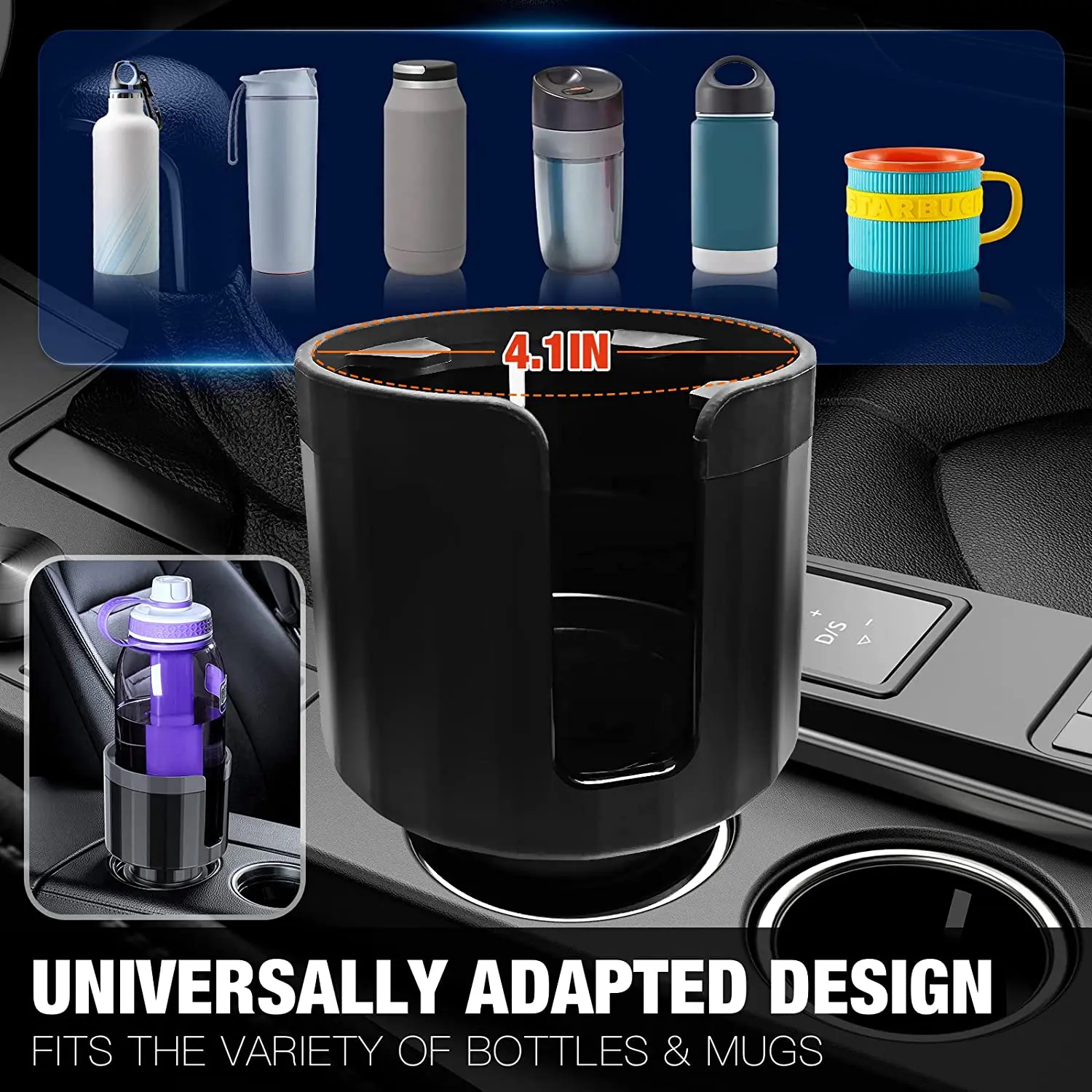 Oem Adjustable Car Cup Holder Bottle Stand Drink Bracket Base Width