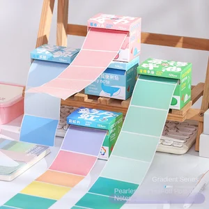 Gradient Pearlescent Pull-out PVC Plastic STICKER Notes High Color Student Tearable  Simple Portable Notes