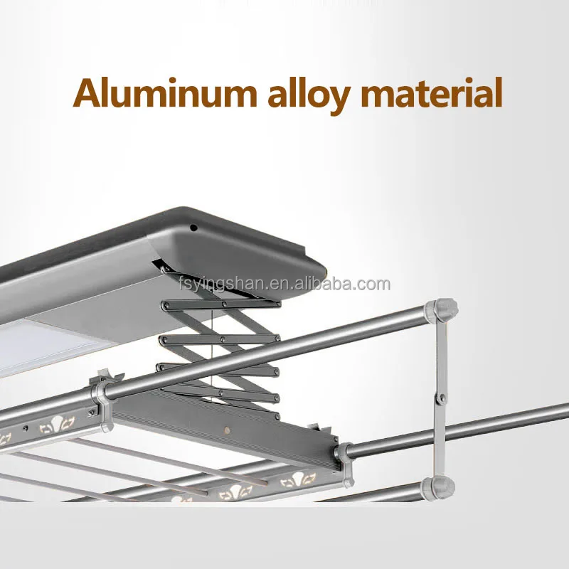 Modern Home Remote Control Electric Clothes Drying Rack Smart Wall Ceiling Lifting Automatic Retractable Aluminum Pull Hanger