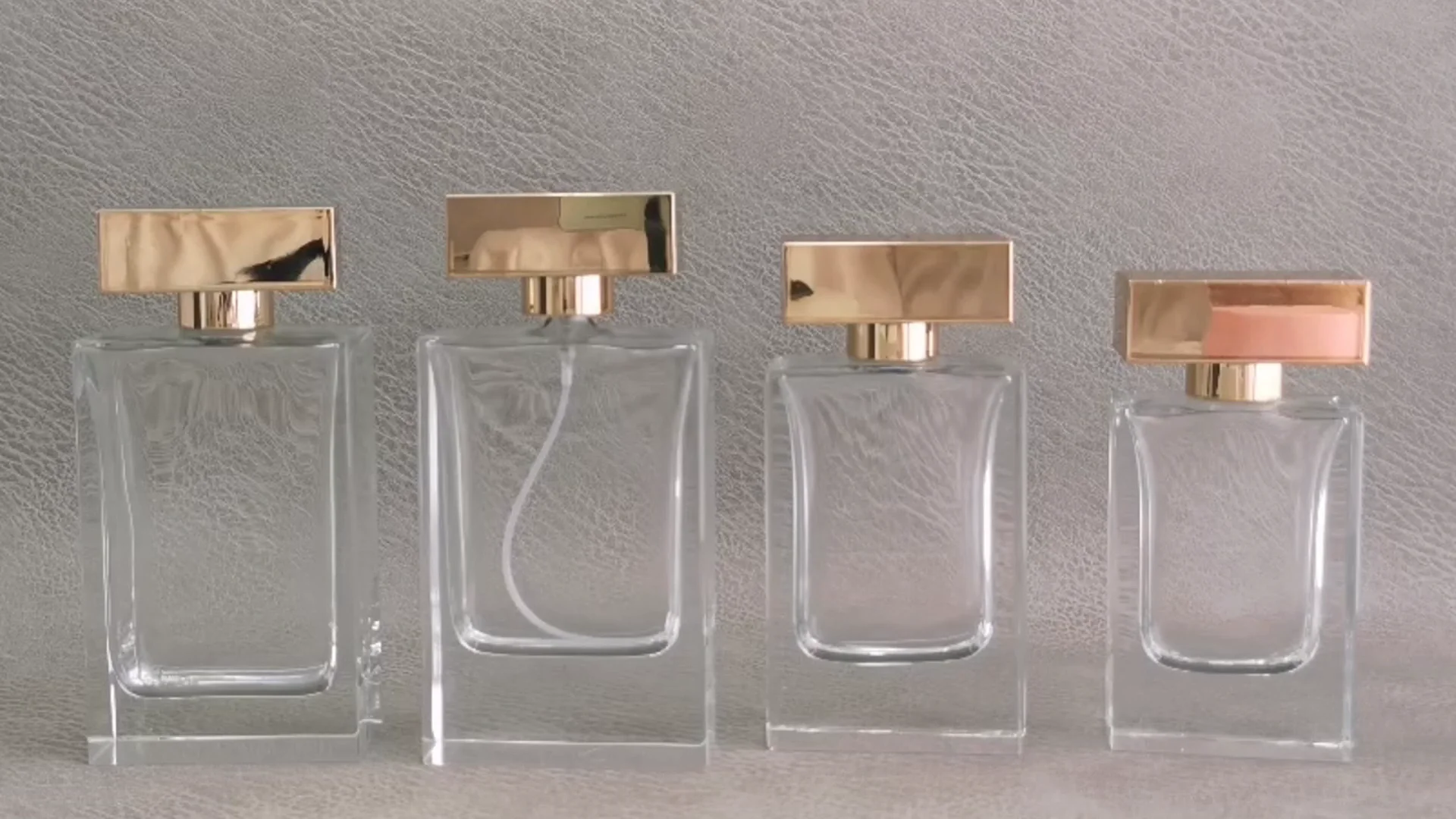 Luxury Custom 15ml 30ml 50ml 60ml 100ml Clear Frosted Flat Square Empty