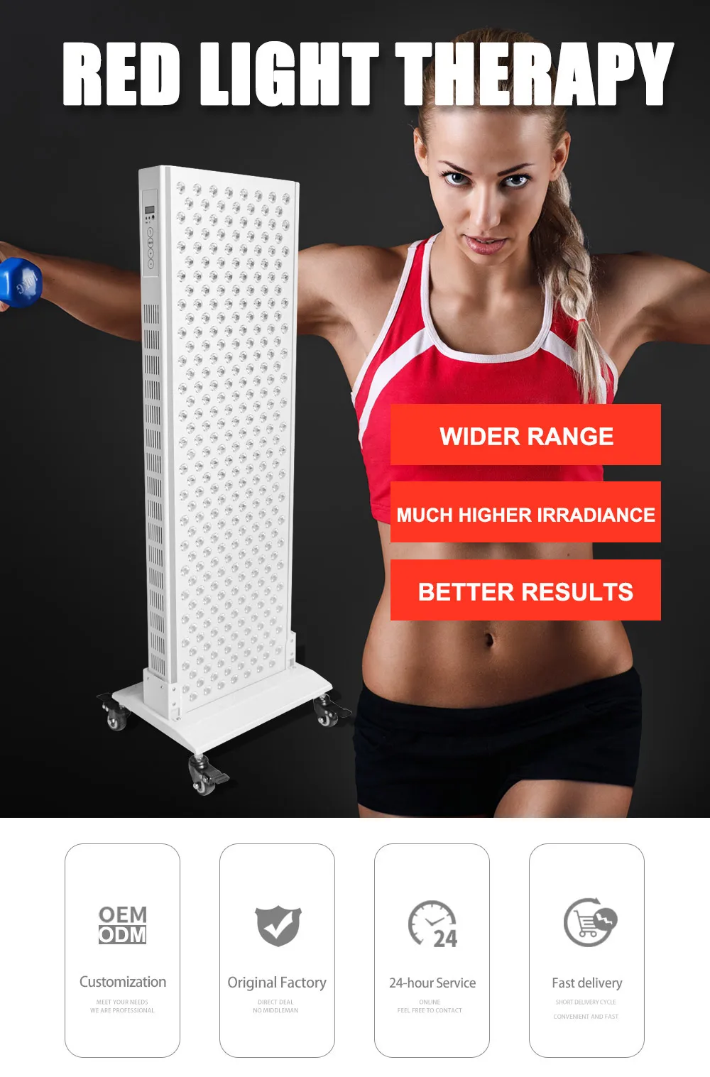 2022 Newest 660nm 850nm Whole Body Infrared Light Therapy 1000w 2000w