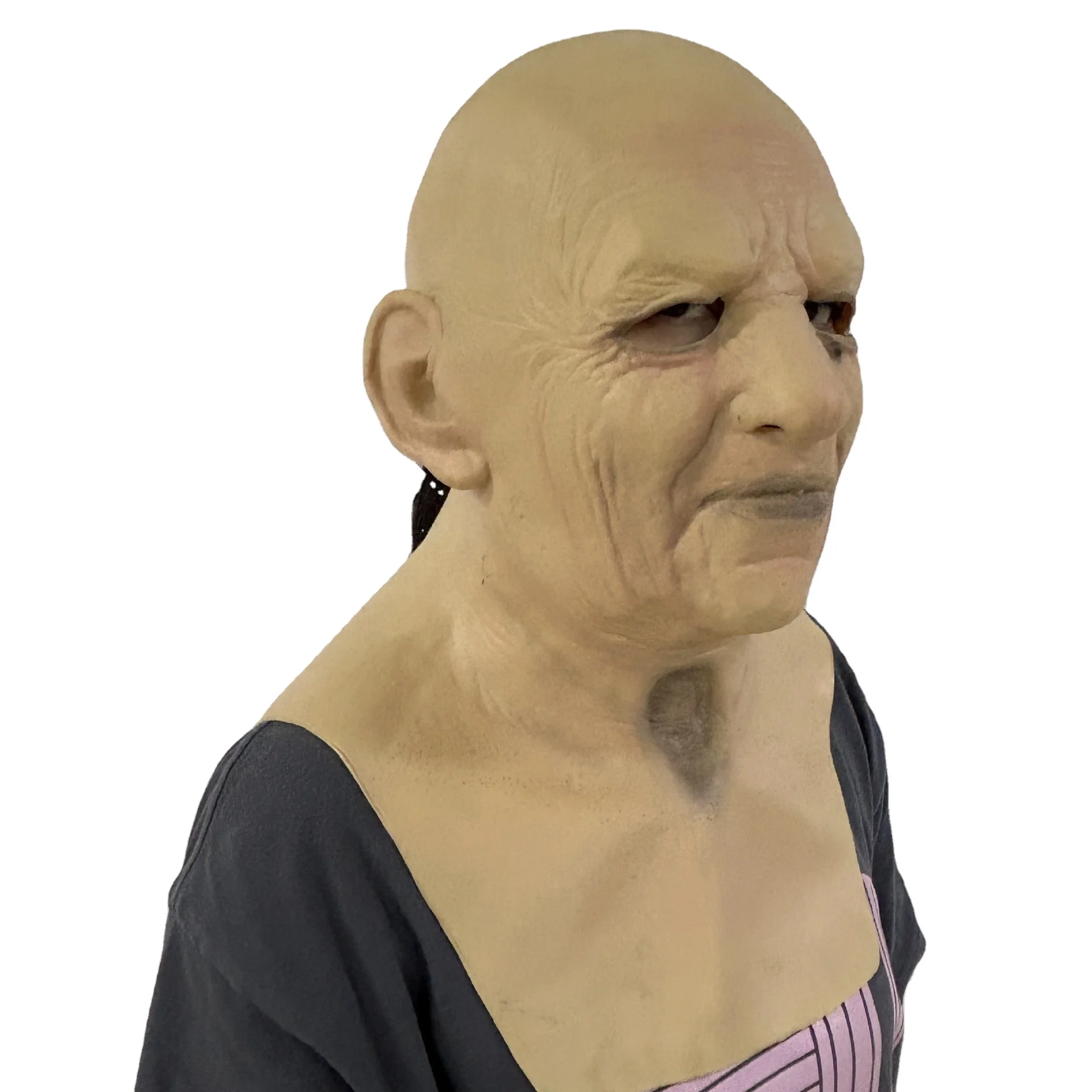 Old Man Mask Cosplay Halloween Christmas Festival Masquerade Party Props Full Face Latex Masks Headgear Scary Funny Mask