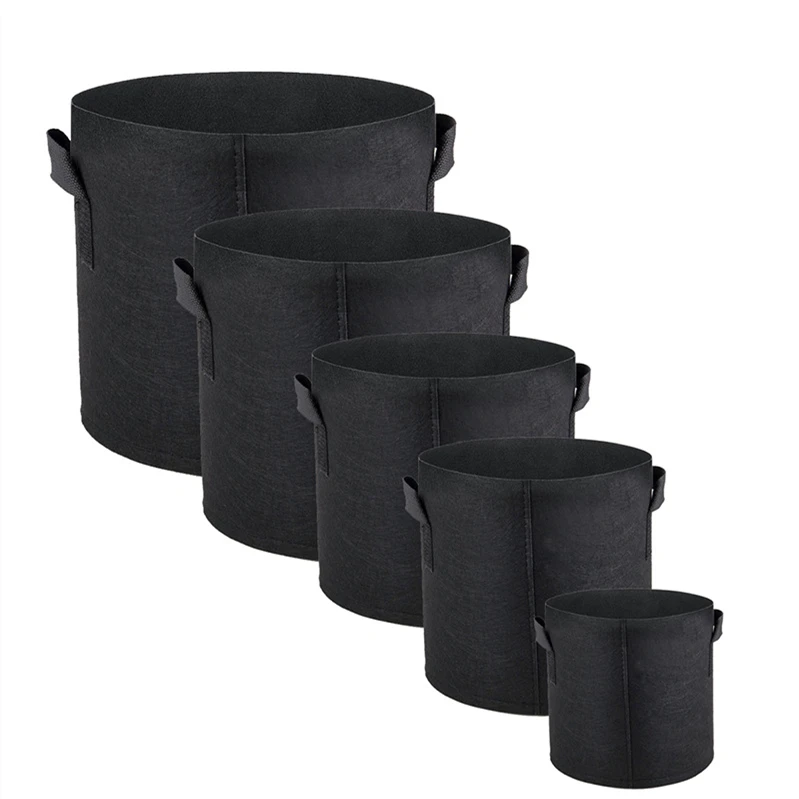 1 2 3 5 10 15 20 Gallon Grow Bag Planting Vegetables Planter Tree Seeding Pots Flower Pot Fabric Plant Grow Bags