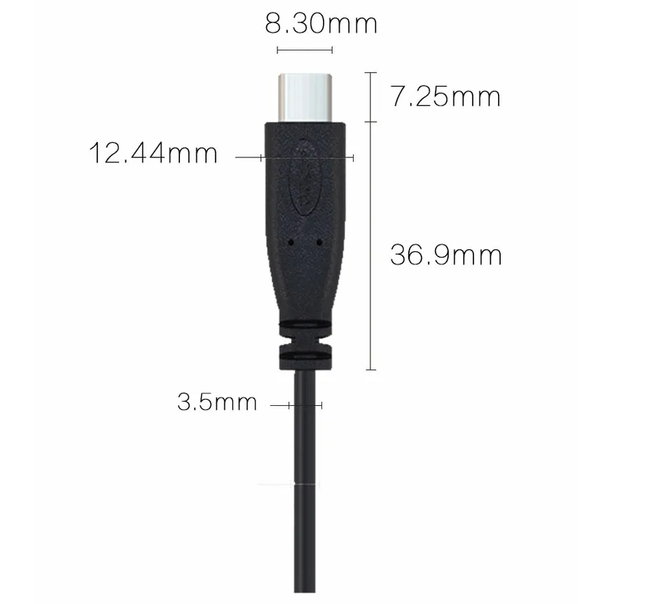 USB Type C to Open End Cable USB C Male Cable 2 Core Type C Female Cable