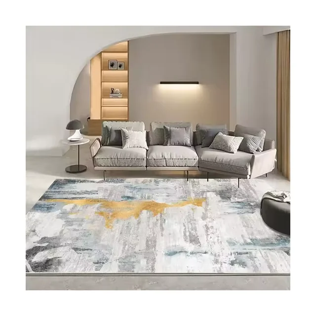 Faux Cashmere Area Rug Machine made Soft and Luxurious Comfort Washable No-Shedding Non-Slip Rugs for Living Room Bedroom