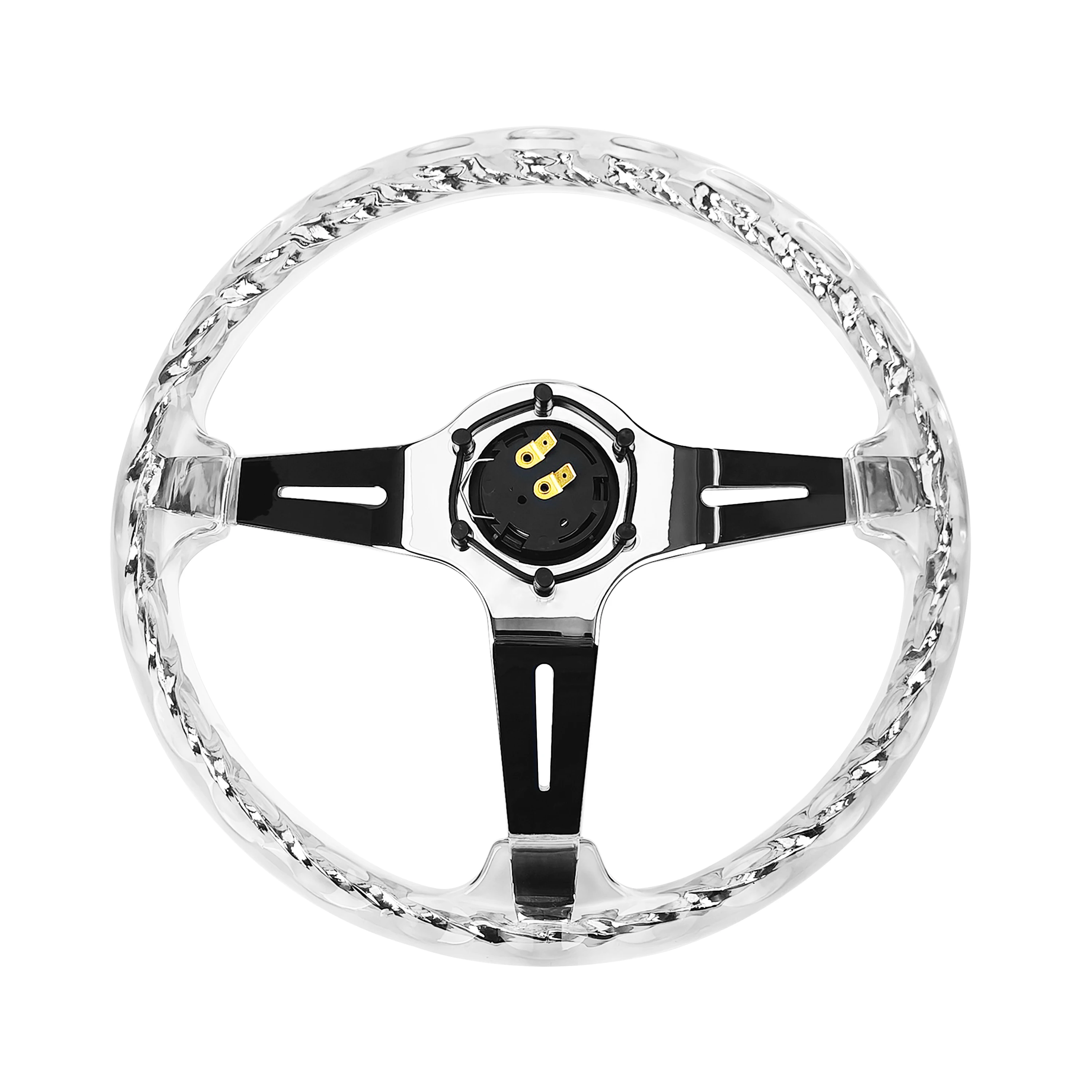JDM Clear Crystal Steering Wheel Twist Hitman Racing Steering