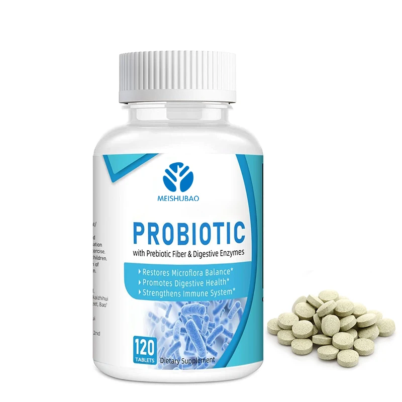 Private Label Probiotic Tablets 50 Billion Cfu Digestive Enzymes ...