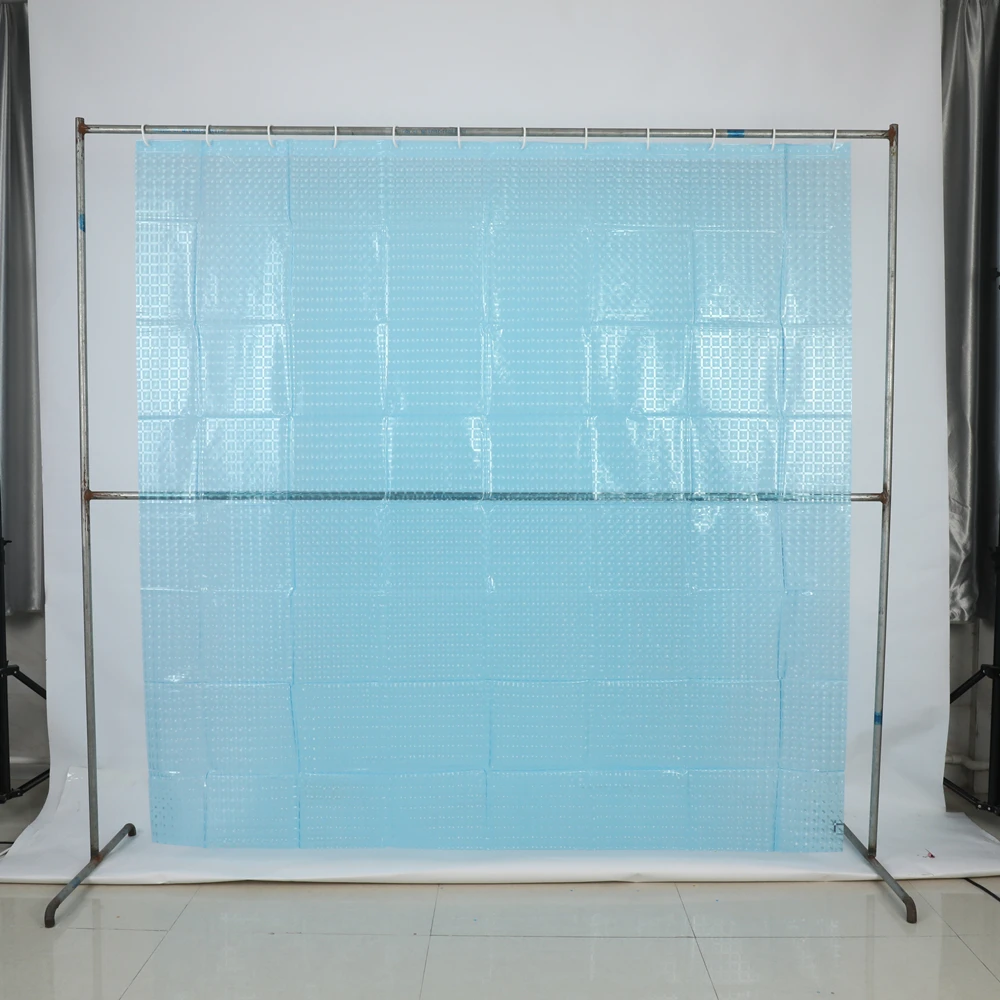 Solid Color  and Custom Printed Waterproof Transparent Plastic Foldable Shower Curtain
