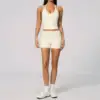 Creamy Dots Shorts Set