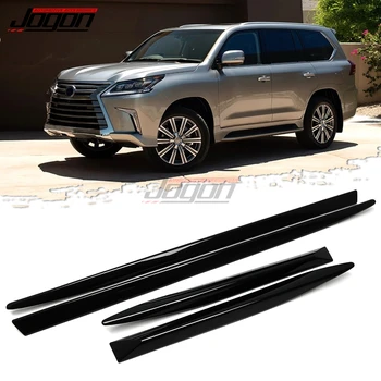 Glossy Black Side Door Body Protector Molding Cover Exterior Trim Strip For  Lexus LX570 LX 570 2016-2020 2021 Car Accessories