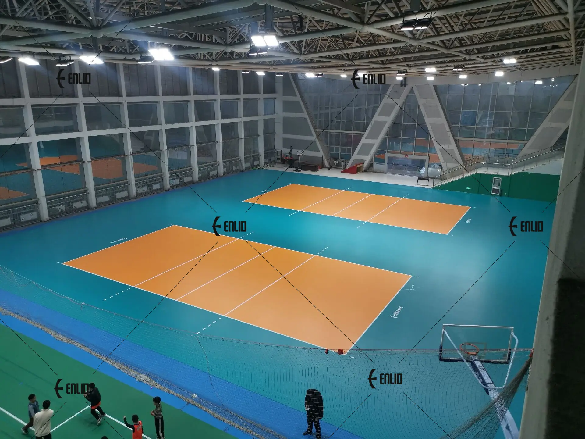 Enlio Playground Indoor 4.58.0mm Pvc Vinyl Flooring Volleyball Court