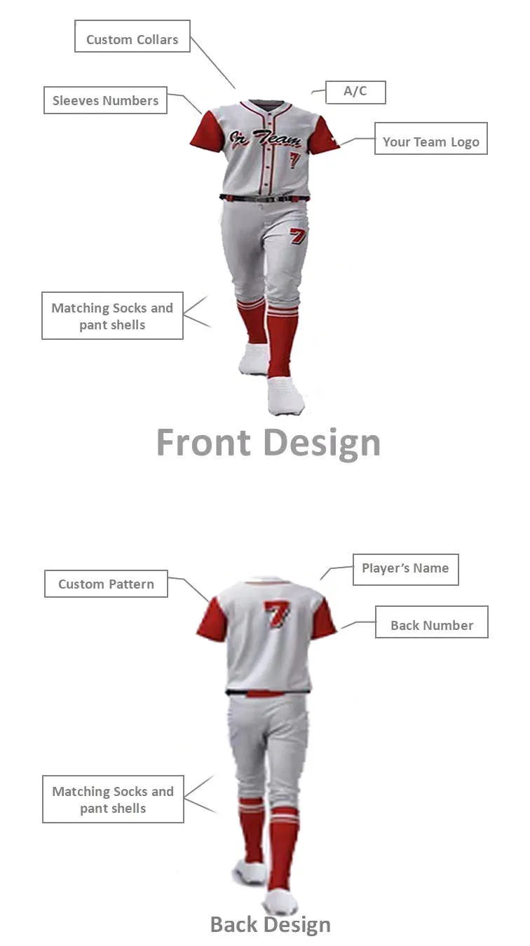 Baseball Jersey Free To Customize Men's Fashion Digital Printing Fast Drying Baseball Clothing