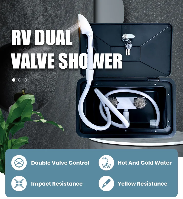 Marine Camper Motorhome Rv Exterior Shower Box Kit With Lock Includes