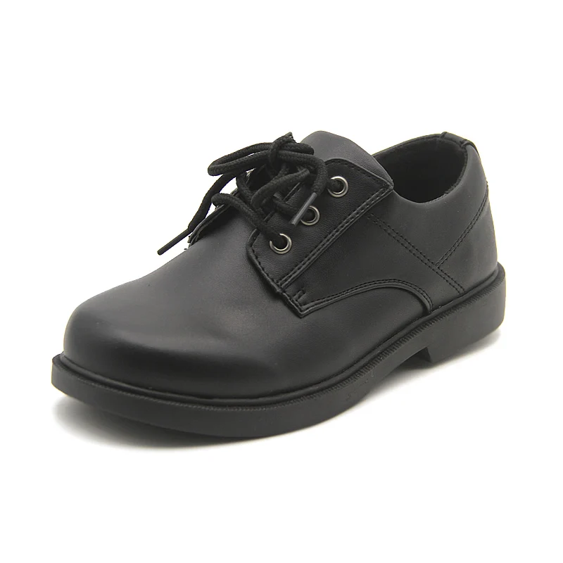 Высокое качество, низкая цена, шнуровка, Детская Классическая обувь, бокс, телячья кожа, черная школьная обувь для детей, zapatos escolares