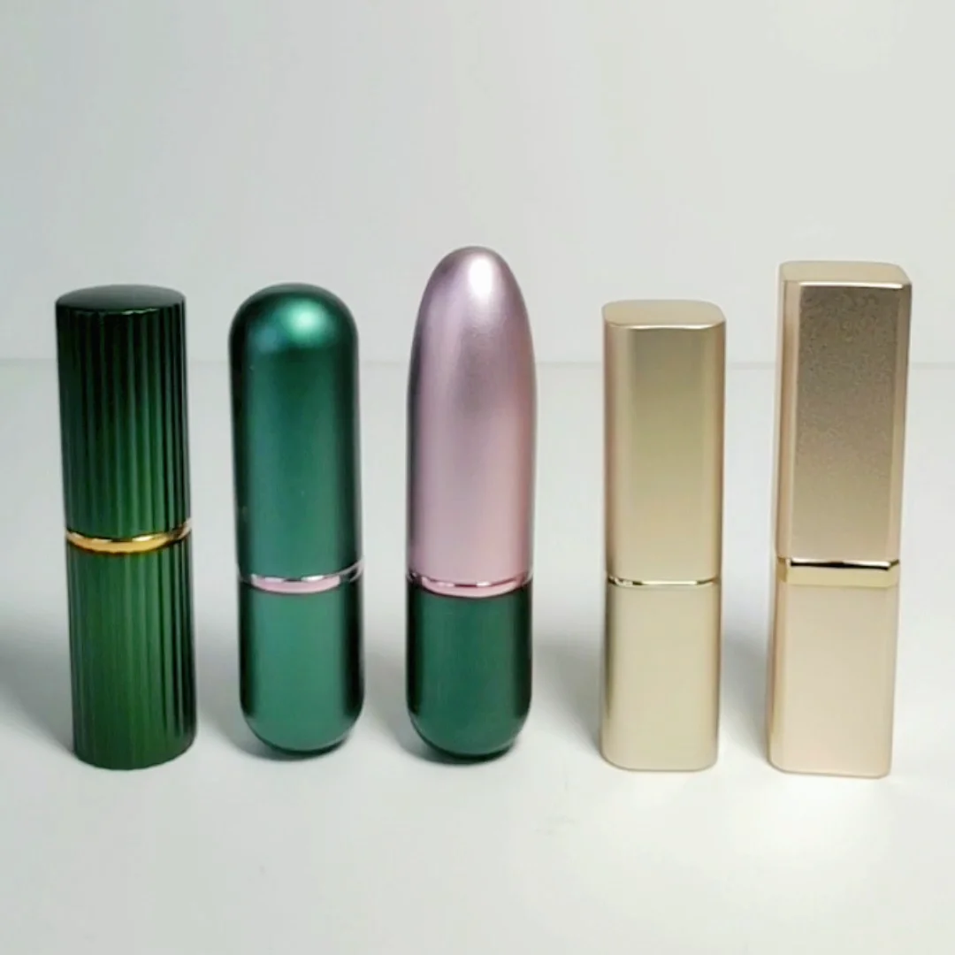 Gradient Blue Aluminum Lip Balm Container Eco Friendly Lipstick