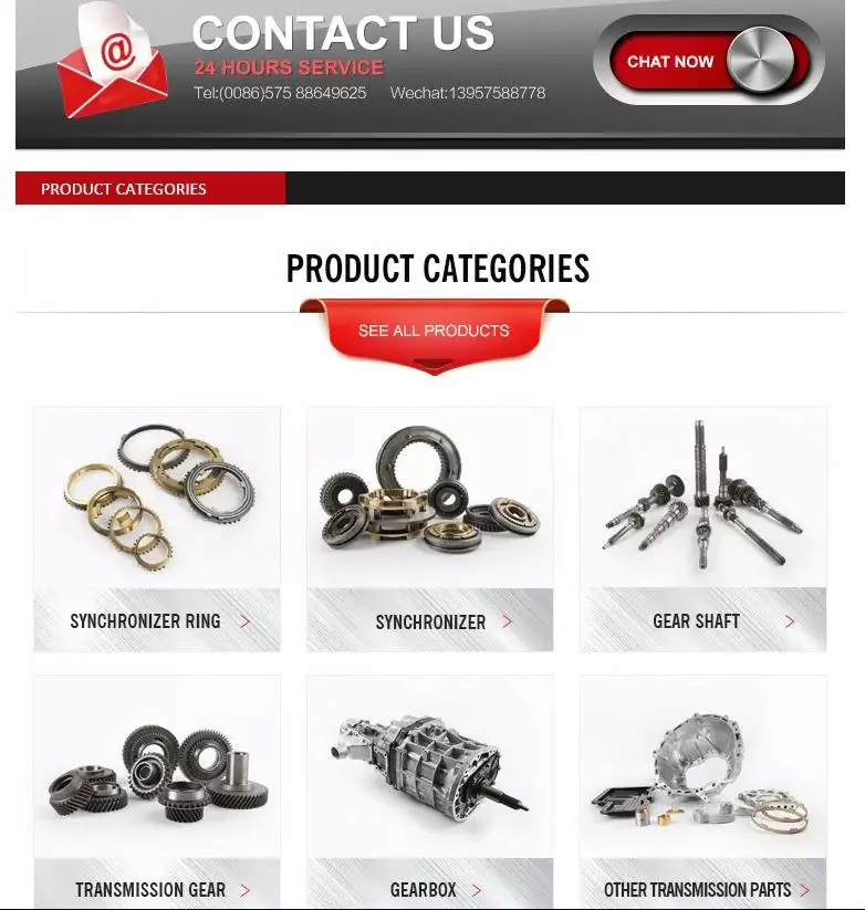 Factory Price Auto Parts Manual Gearbox Parts Transmission Brass Synchronizer Ring