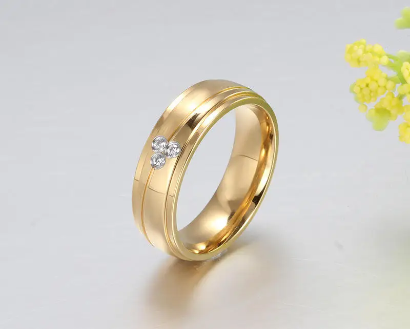 Nireus 18K Gold Plated Love Ring, Cubic Zirconia India