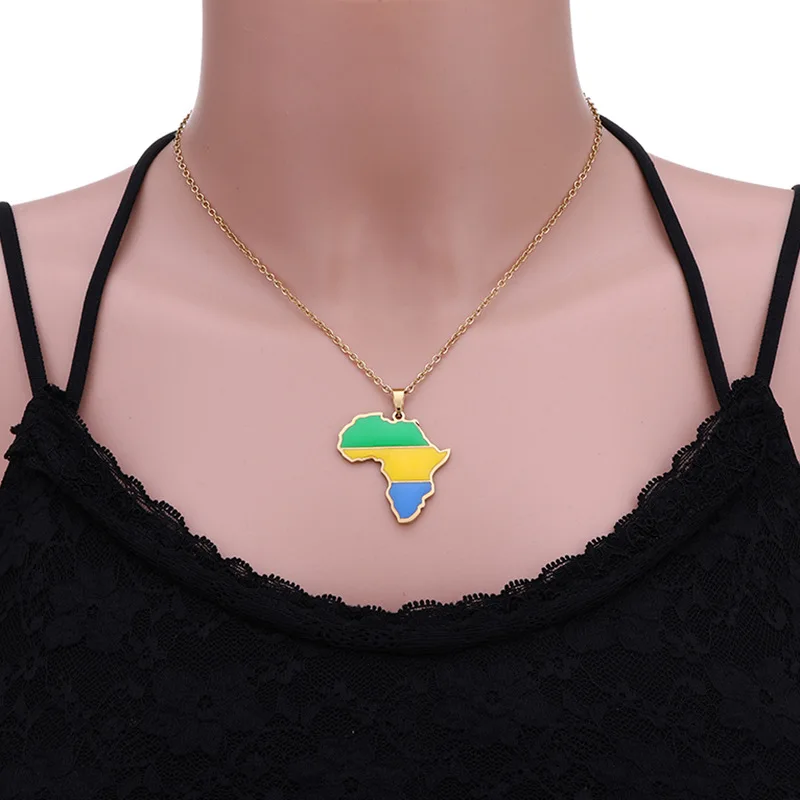 Africa Map Neckalce