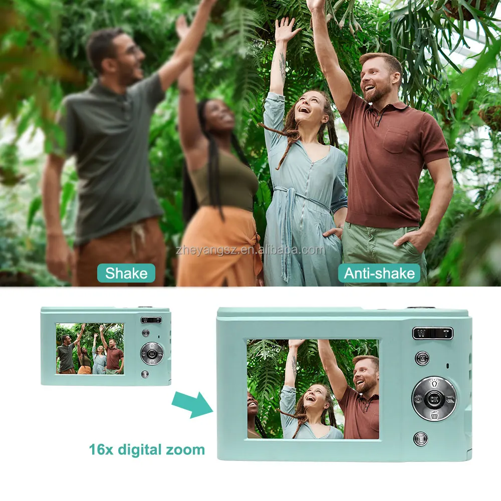 КМОП 36MP 1080P селфи светодиодный фонарик 16x цифровой зум компактная FHD цифровая камера