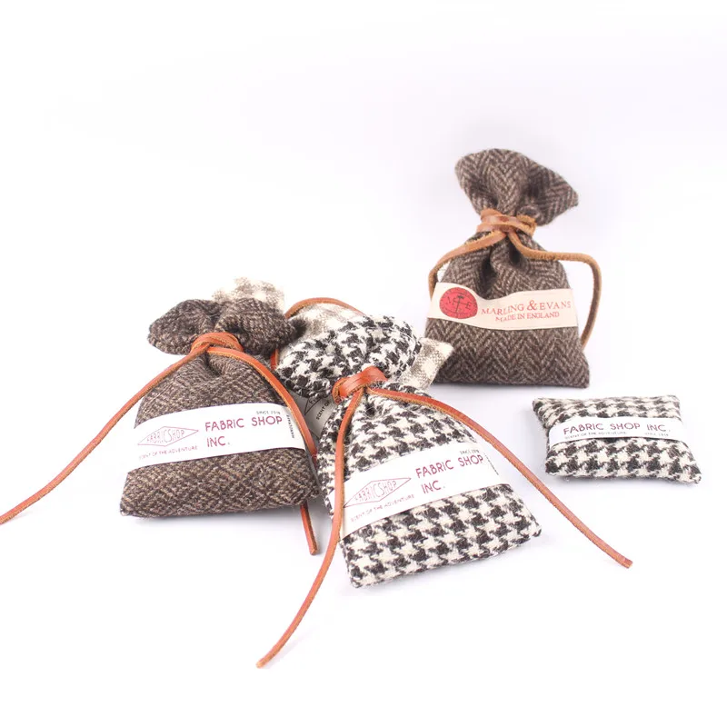 product simple design custom made brand unique linen fabric small bag scented sachet aroma diffuser sachets-3