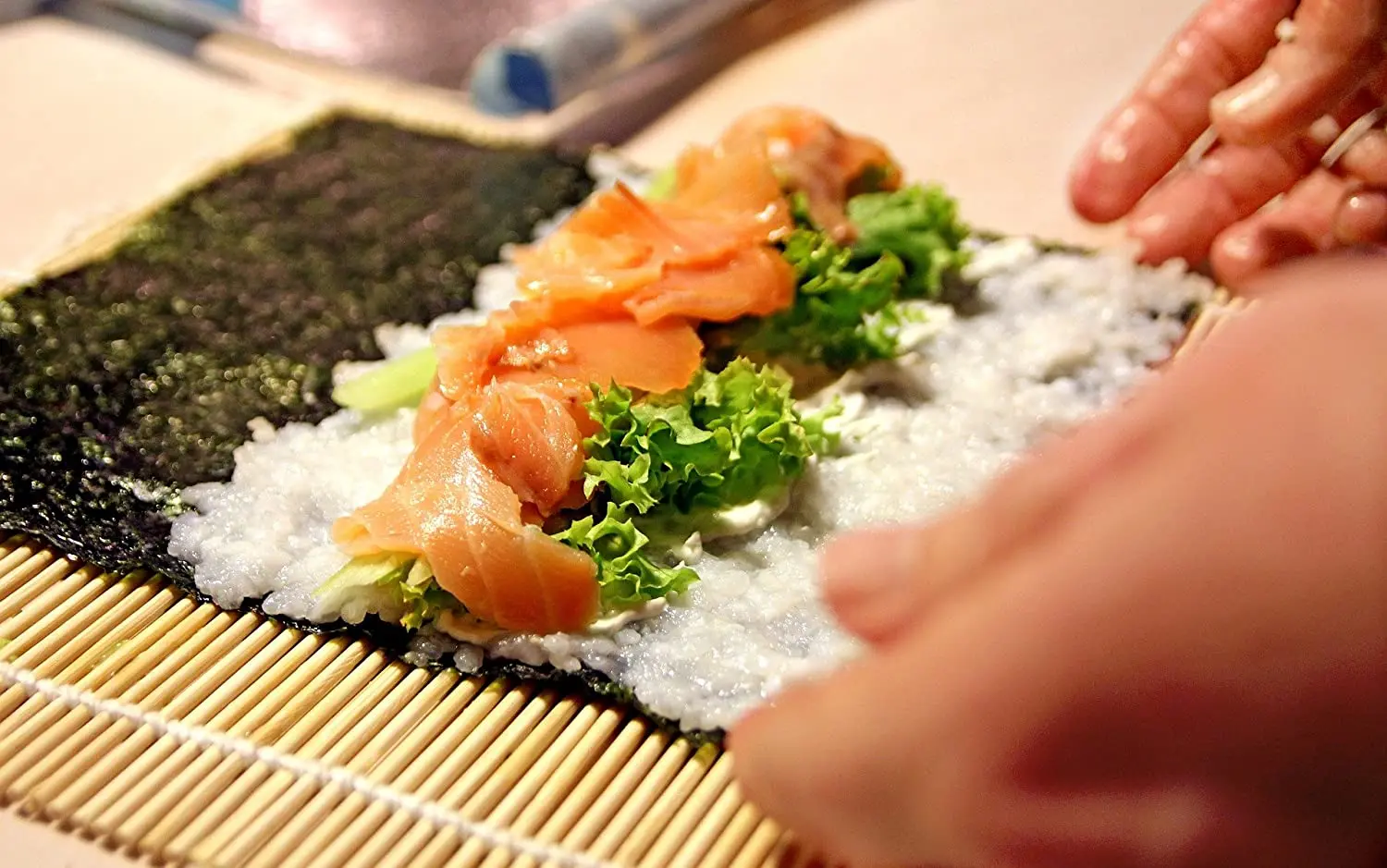 Nanli 3PCS Nonstick Sushi Rolling Mat Reusable Homemade Sushi Making Kit  for Home Kitchen DIY Sushi Plate Mat
