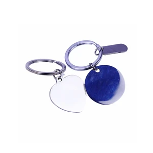 Factory Promotional Gifts Vintage Creative Shape Blank 304 316L Stainless Steel Key Rings Customer Logo Custom Lightweight