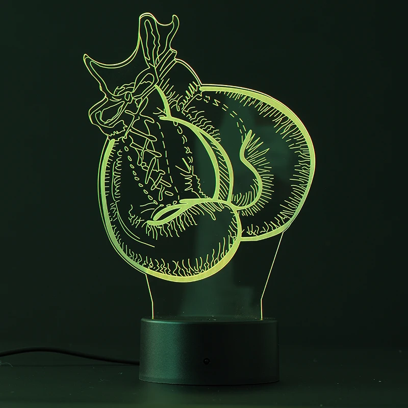 Customized Shaped LED Flashing Night Light USB Charging Discoloration 3D Acrylic Visual Lamp