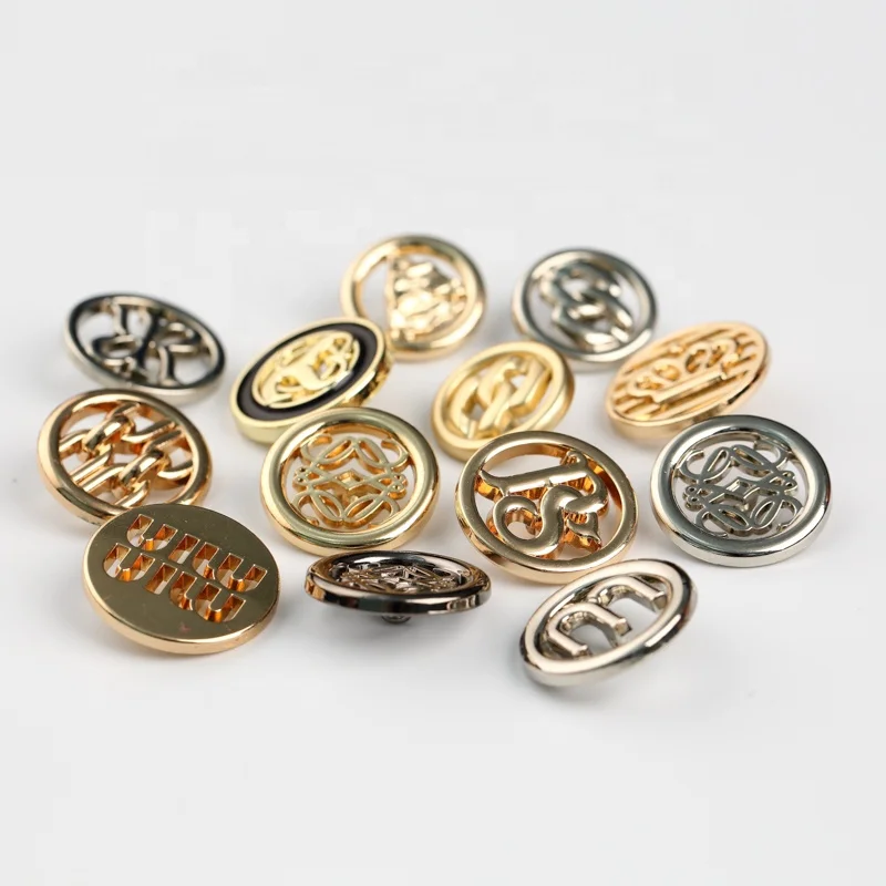 Factory Wholesale High Quality High Custom Golden Buttons Manufacturer Gold Metal Sewing Buttons for Garments - Image 3